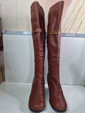 John Fluevog Women's Tall Riding Boots in Brown